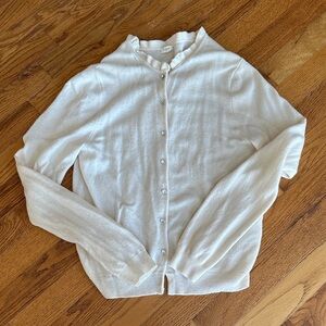 Women's ivory Button-Up Sweater